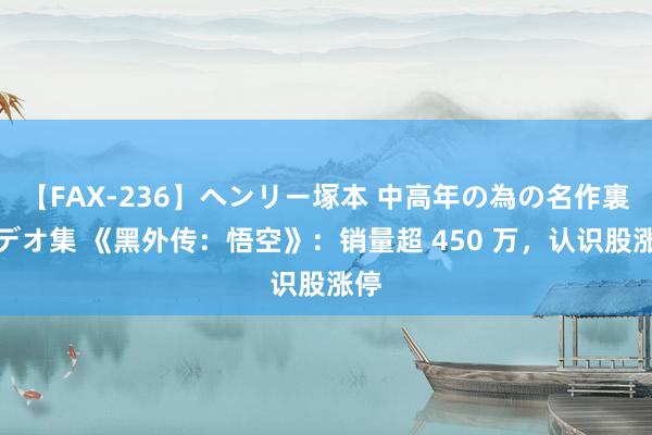 【FAX-236】ヘンリー塚本 中高年の為の名作裏ビデオ集 《黑外传：悟空》：销量超 450 万，认识股涨停