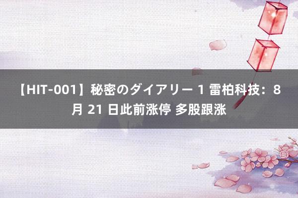 【HIT-001】秘密のダイアリー 1 雷柏科技：8 月 21 日此前涨停 多股跟涨